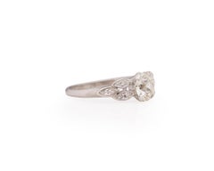 GIA-zertifizierter 1,06 Karat Art Deco Diamant Platin Verlobungsring