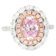 GIA Certified 1.06 Carat Faint Pink I2 Clarity Diamond Ring