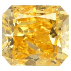 GIA Certified - 1.06 carat Fancy intense Yellowish Orange Diamond