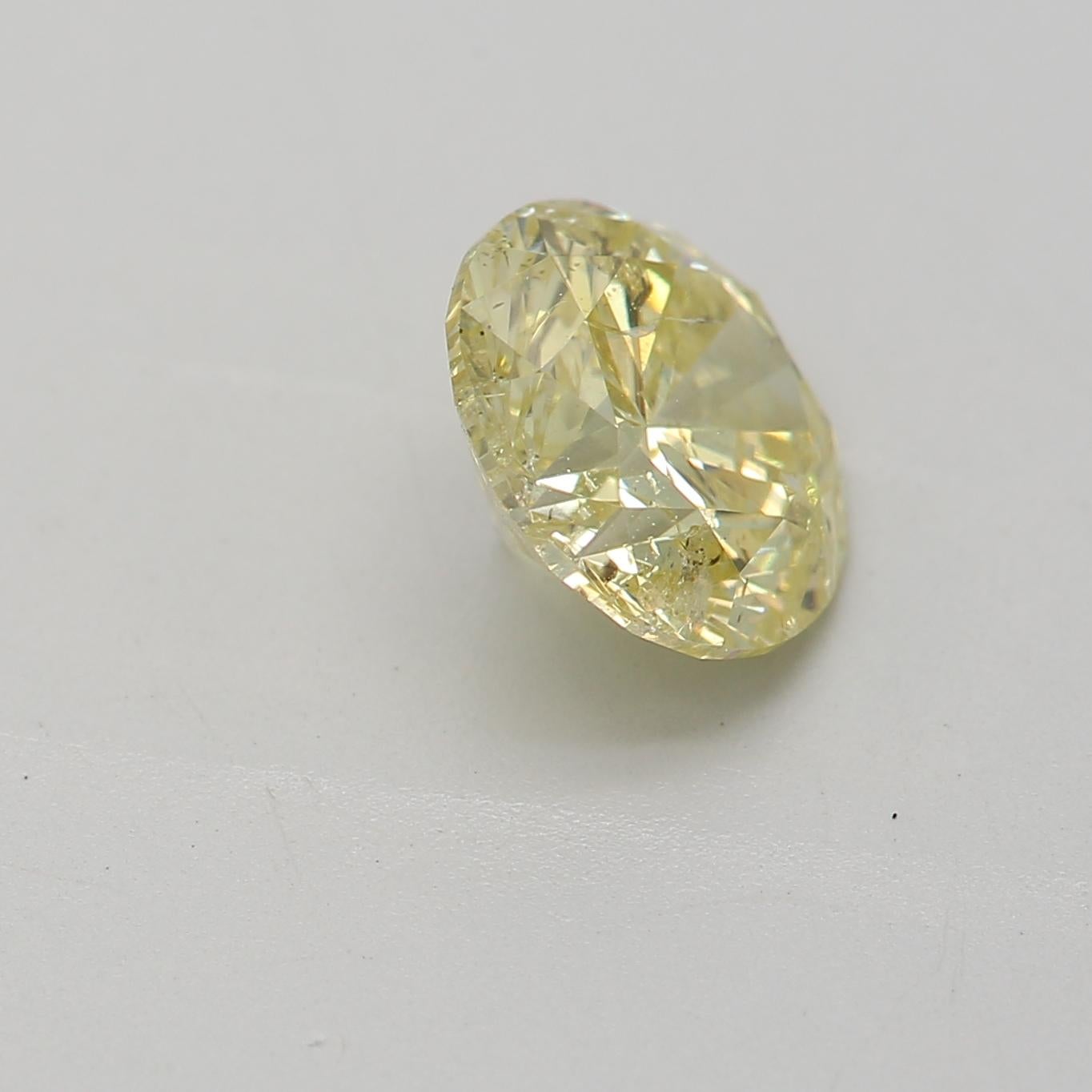 Women's or Men's GIA Certified 1.06 Carat Fancy Yellow I3 Clarity Diamond For Sale