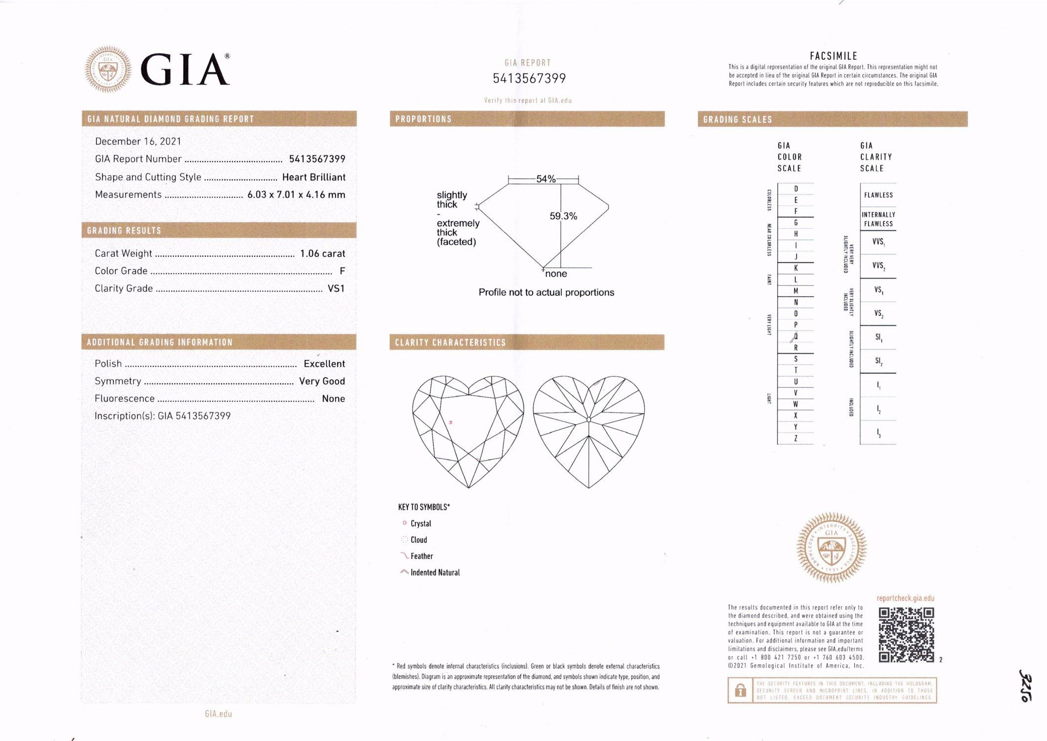 GIA Certified 1.06 Carat Heart-Shape Diamond 18 Karat Yellow Gold Necklace For Sale 2