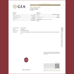 Bague en platine de style Art déco avec rubis de 1,06 carat certifié GIA et diamants de 0,7 carat