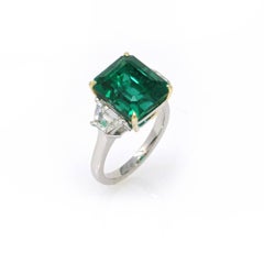 GIA Certified 10.67 Carat Emerald Diamond Ring