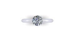 GIA Certificado 1,06ct Natural, impecable claridad D Color Diamante Redondo Plat Anillo