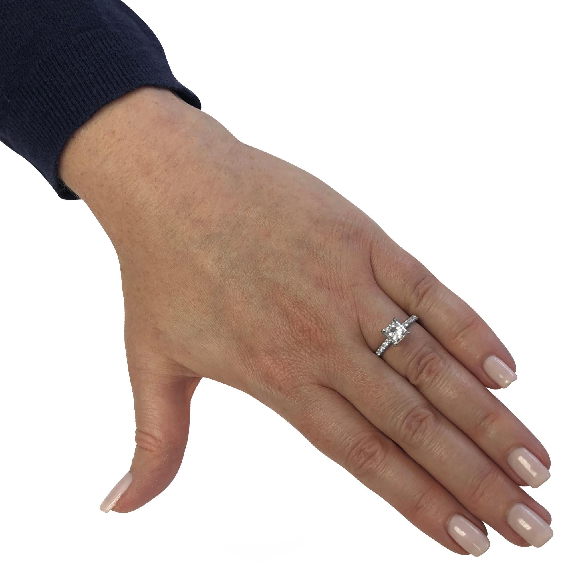 Princess Cut GIA Certified 1.07 Carat Diamond Engagement Ring