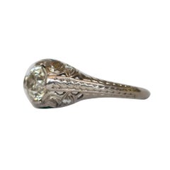 GIA Certified 1.07 Carat Diamond Platinum Engagement Ring