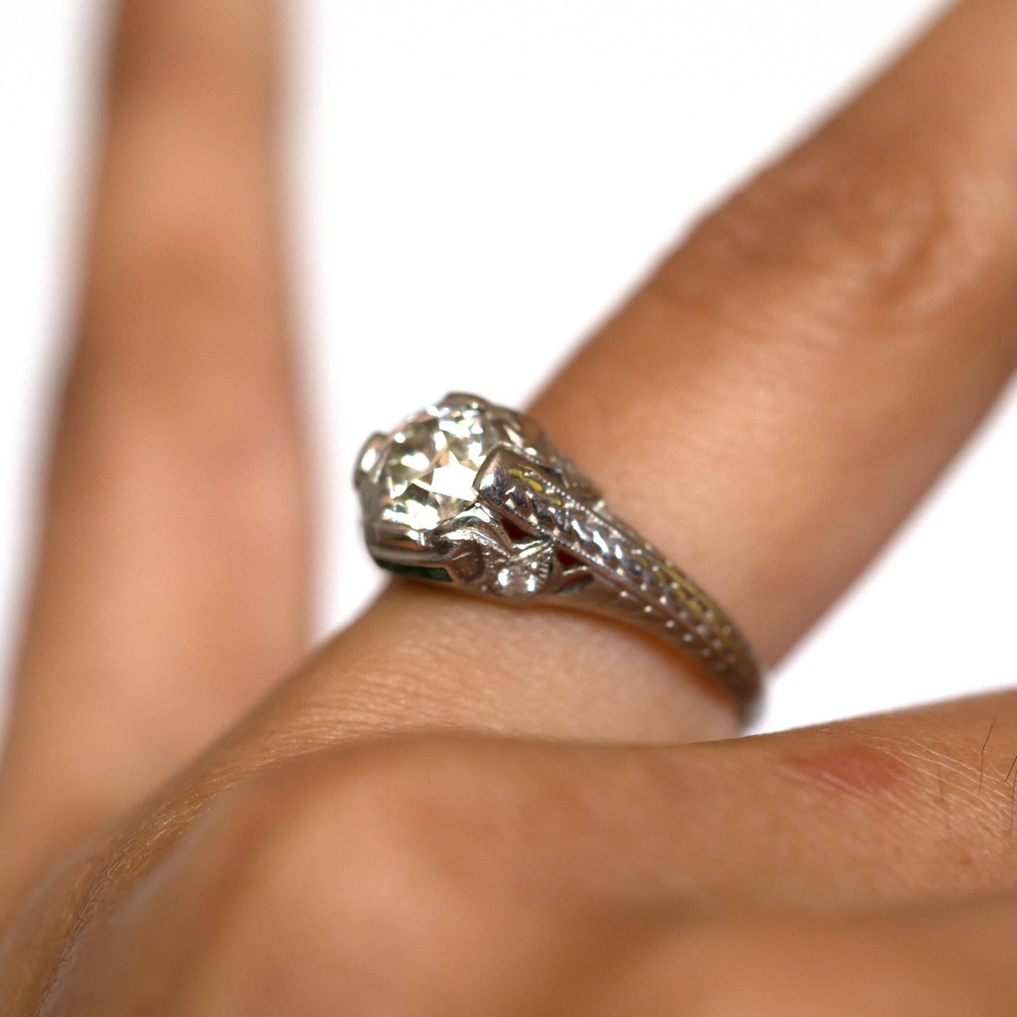 GIA Certified 1.07 Carat Diamond Platinum Engagement Ring For Sale 3