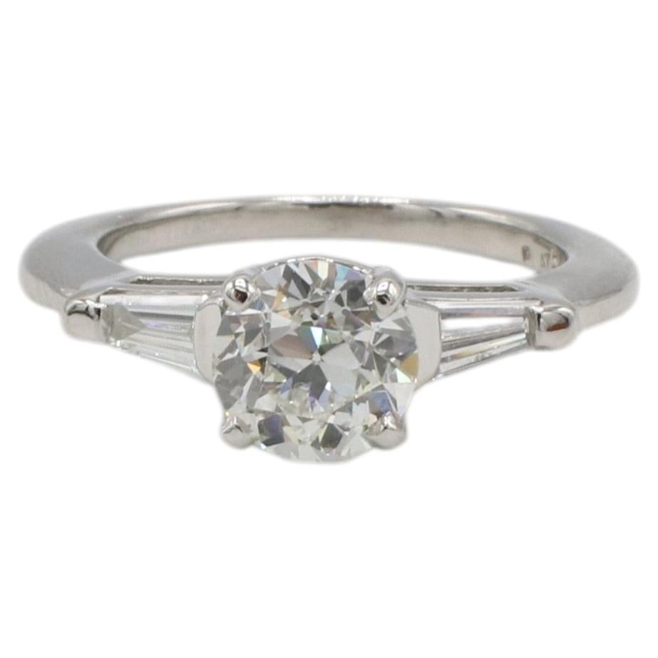 GIA Certified 1.07 Carat I VS1 Old European Cut Natural Diamond Engagement Ring