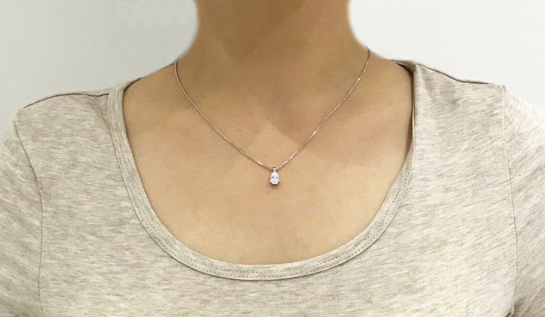 Women's or Men's GIA Certified 1.07 Carat Pear Shape Diamond Drop Pendant