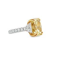 GIA Certified 10.71 Carat Fancy Yellow Diamond Engagement Ring