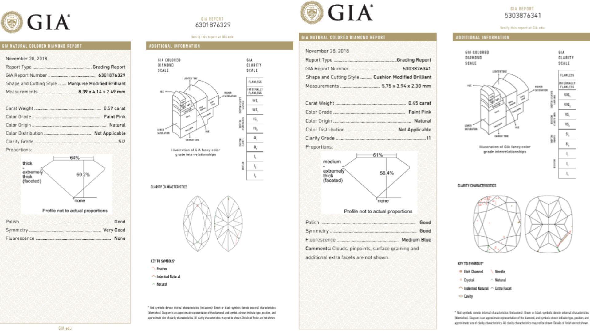 GIA Certified 10.78 Carat Heart Cut Pink Diamond Cluster Stud Earrings in 18k For Sale 2