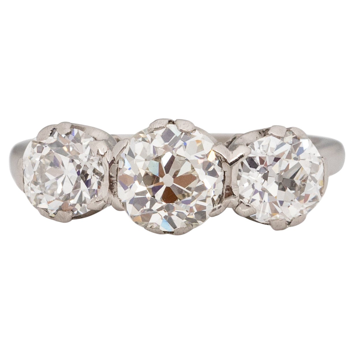 Bague de fiançailles Art déco en platine avec diamants de 1,08 carat certifiés GIA