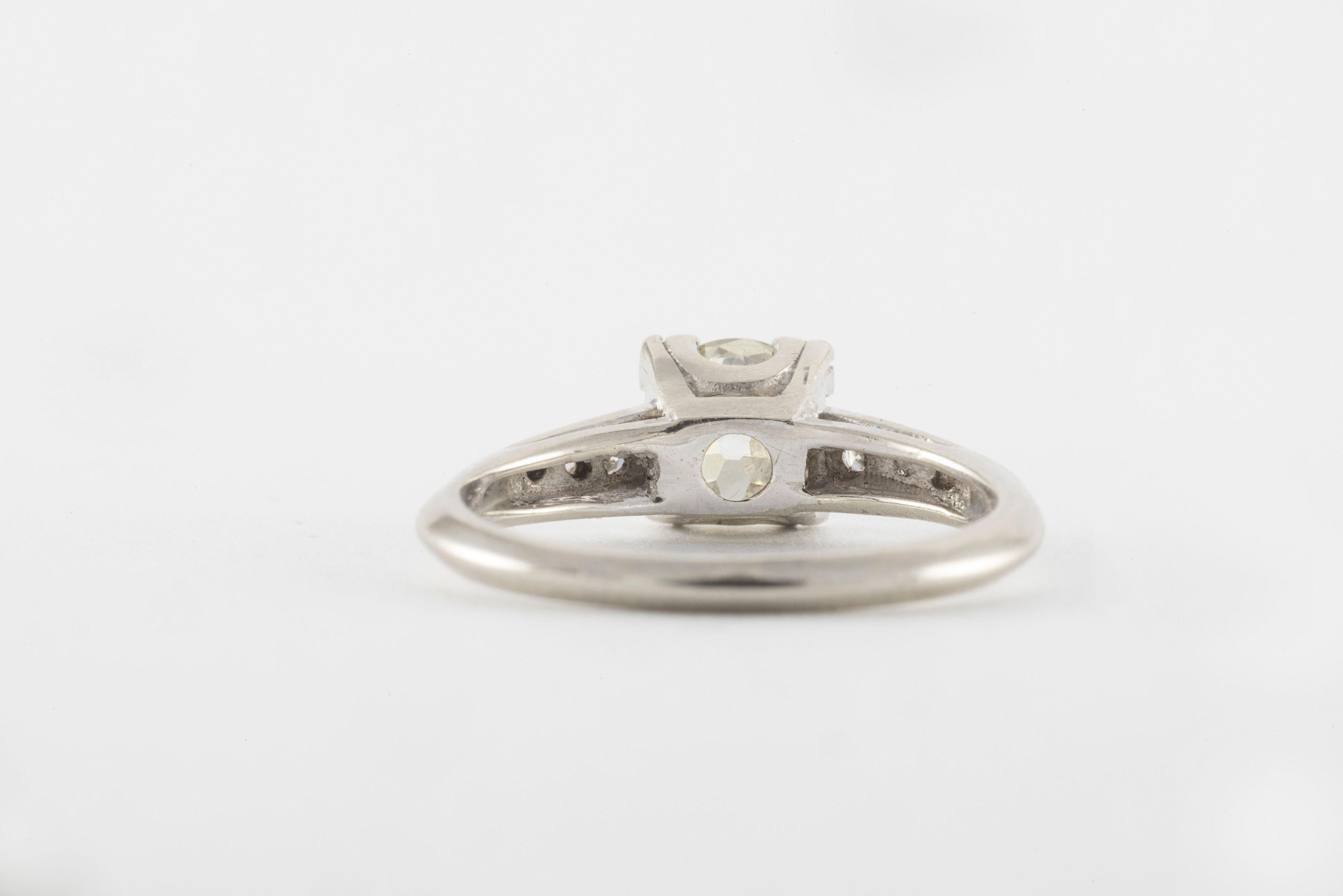 GIA-zertifizierter Verlobungsring mit 1,08 Karat Diamant (Alteuropäischer Schliff) im Angebot