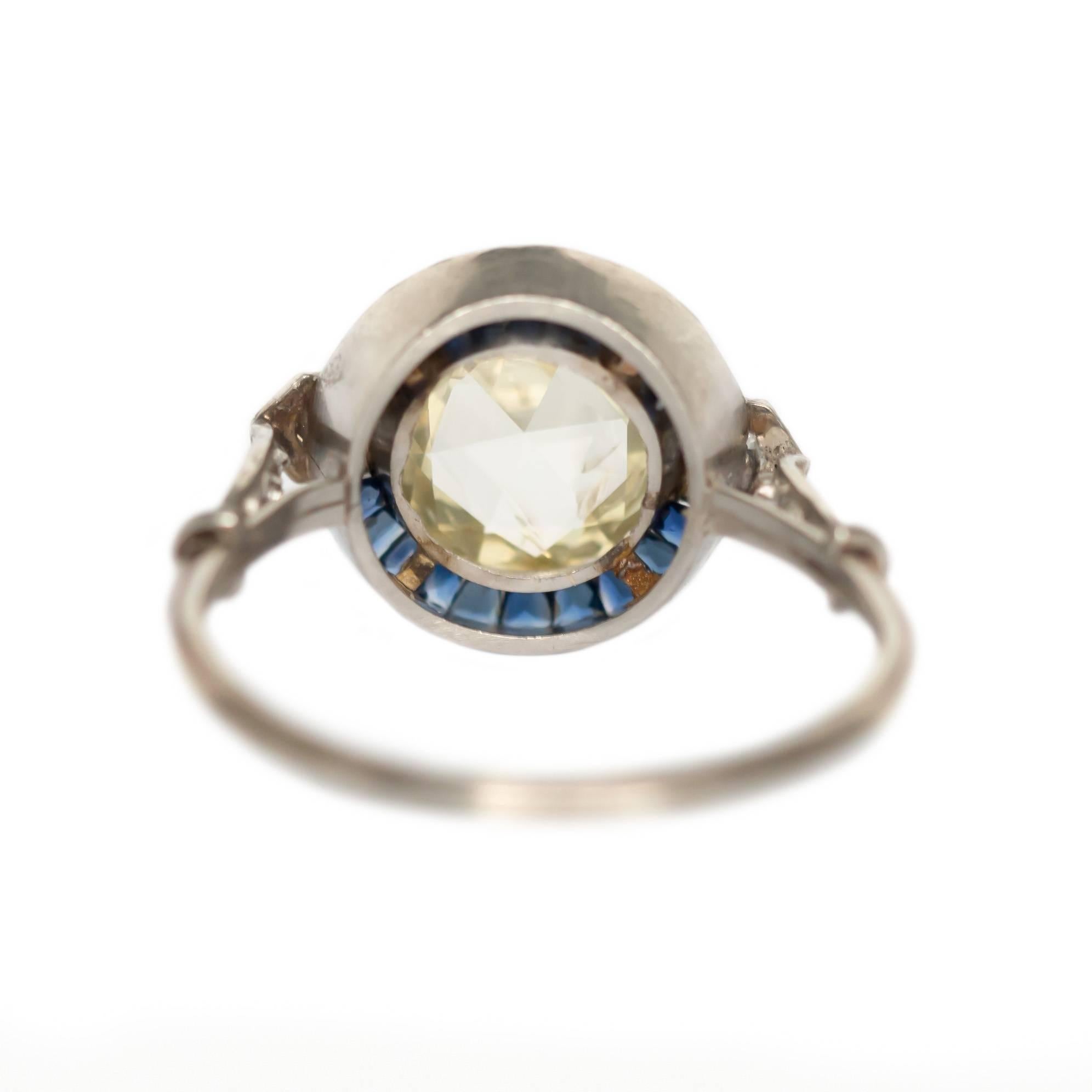 Art Deco GIA Certified 1.08 Carat Diamond Platinum Engagement Ring