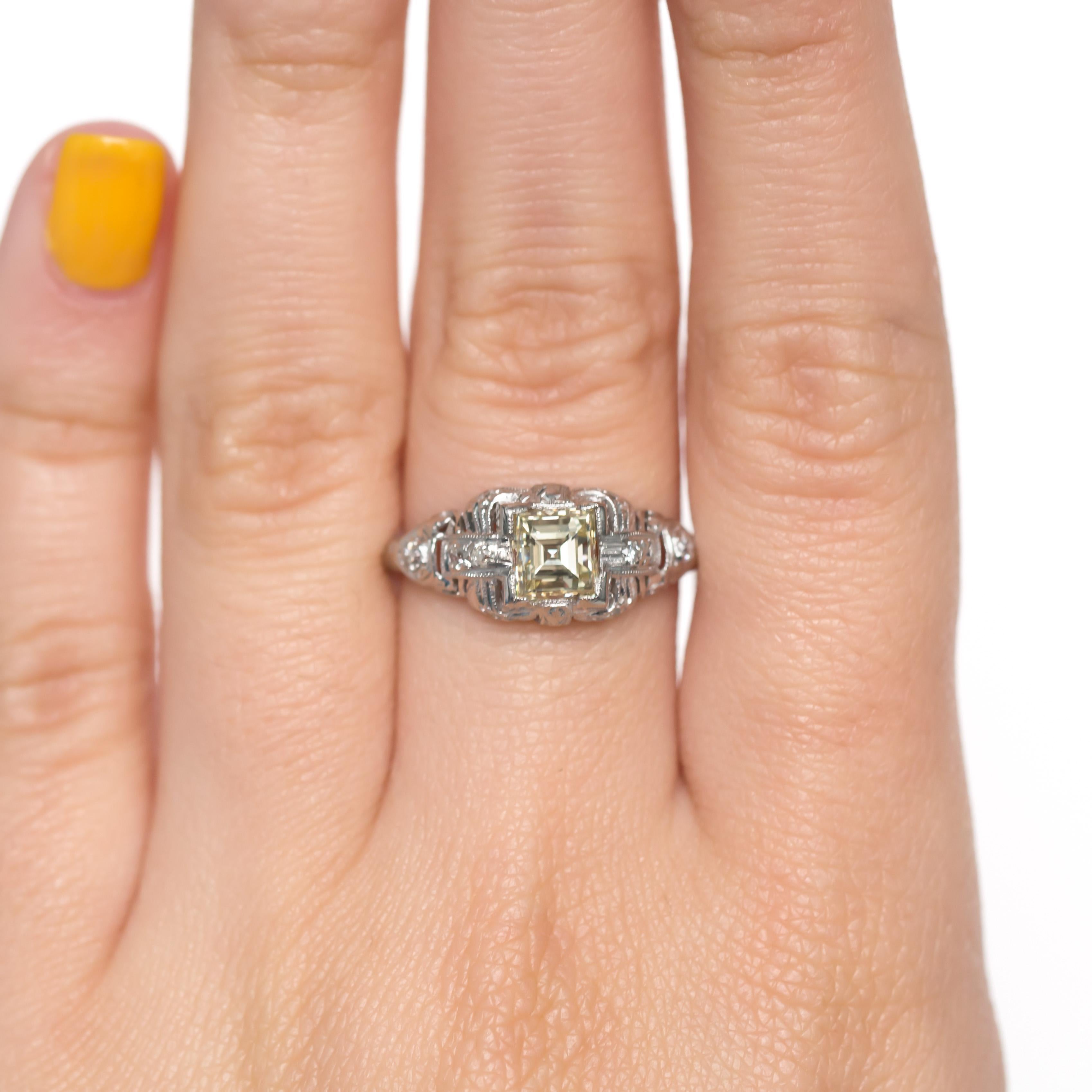 GIA Certified 1.08 Carat Diamond Platinum Engagement Ring 1