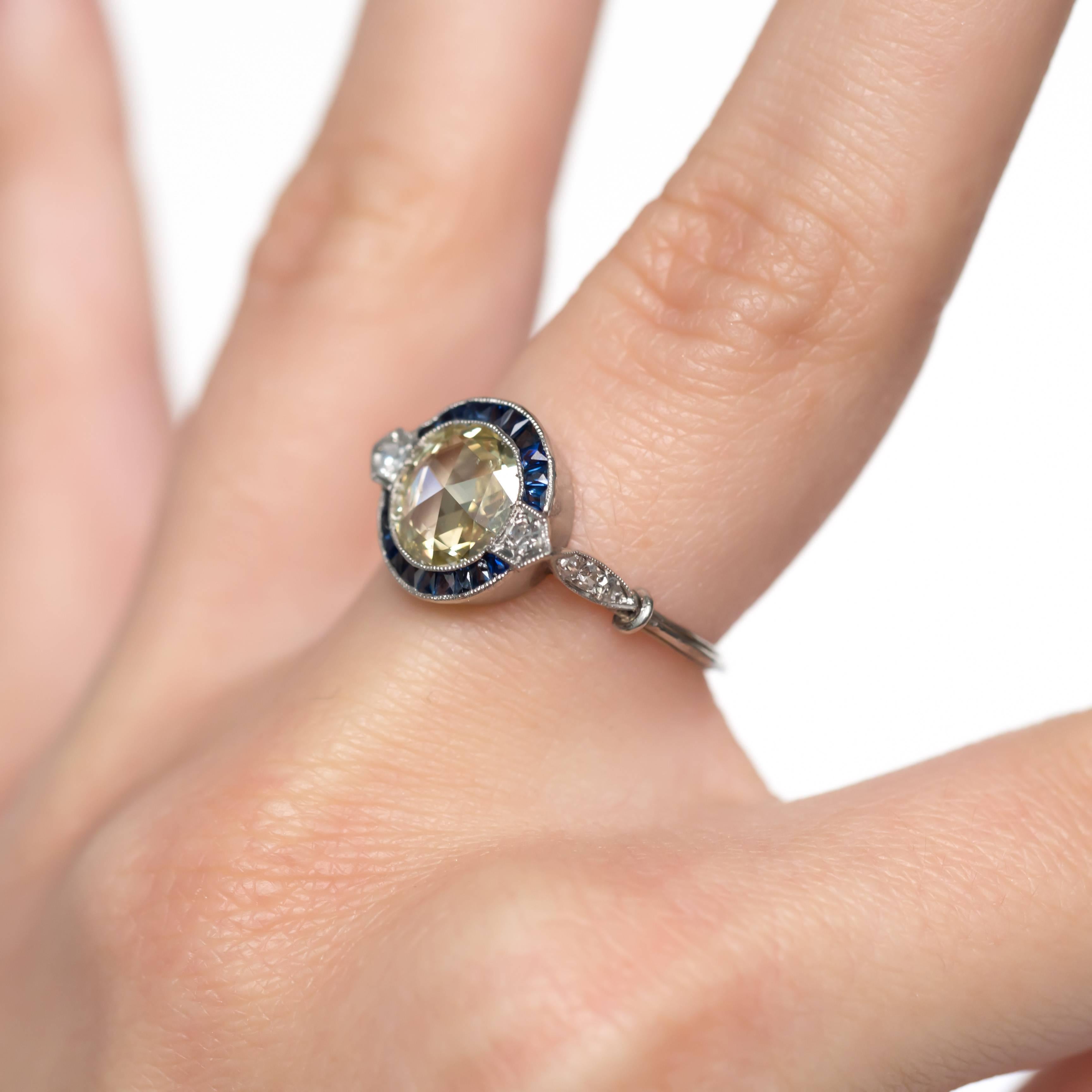 GIA Certified 1.08 Carat Diamond Platinum Engagement Ring 1