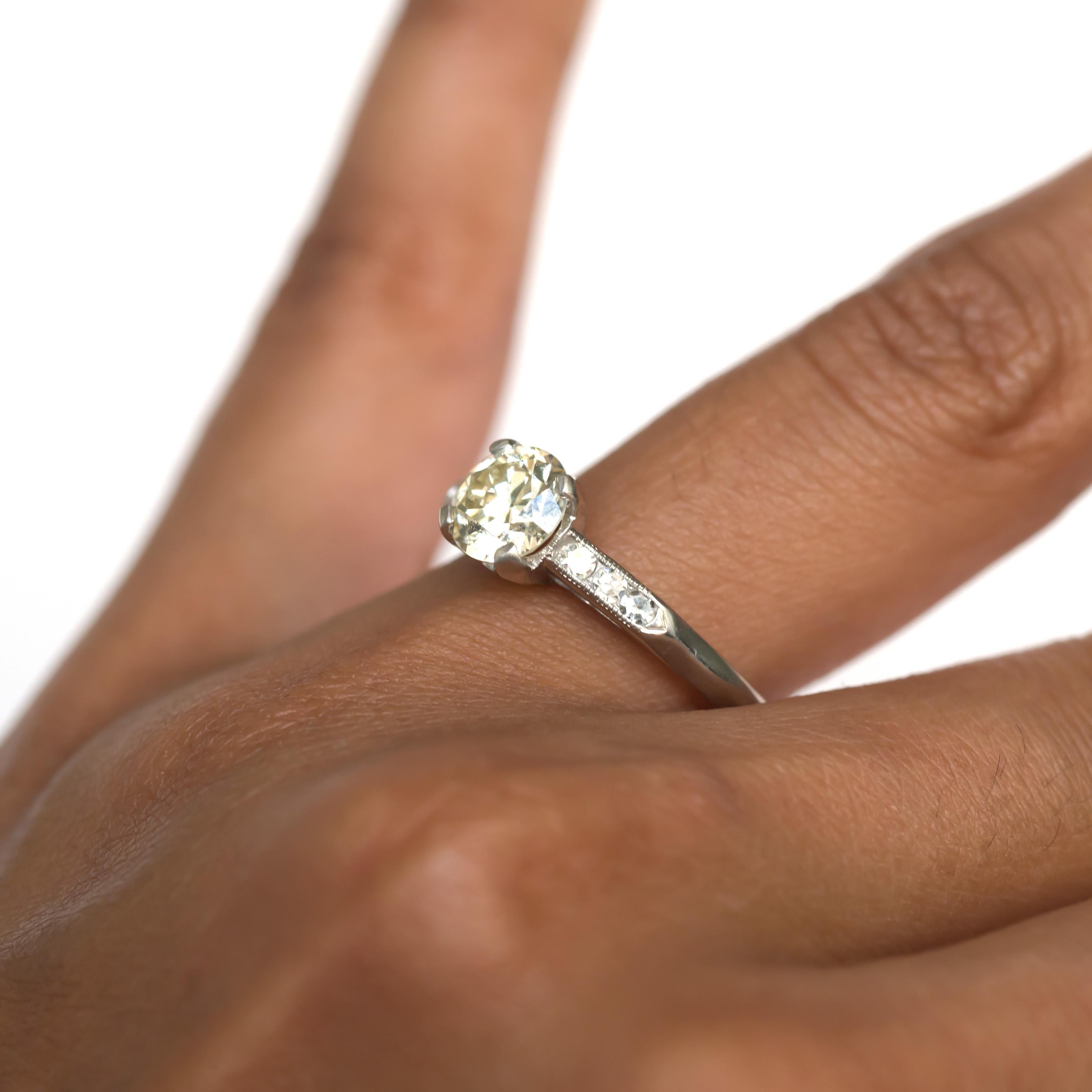 GIA-zertifizierter 1,08 Karat Diamant-Platin-Verlobungsring im Angebot 3