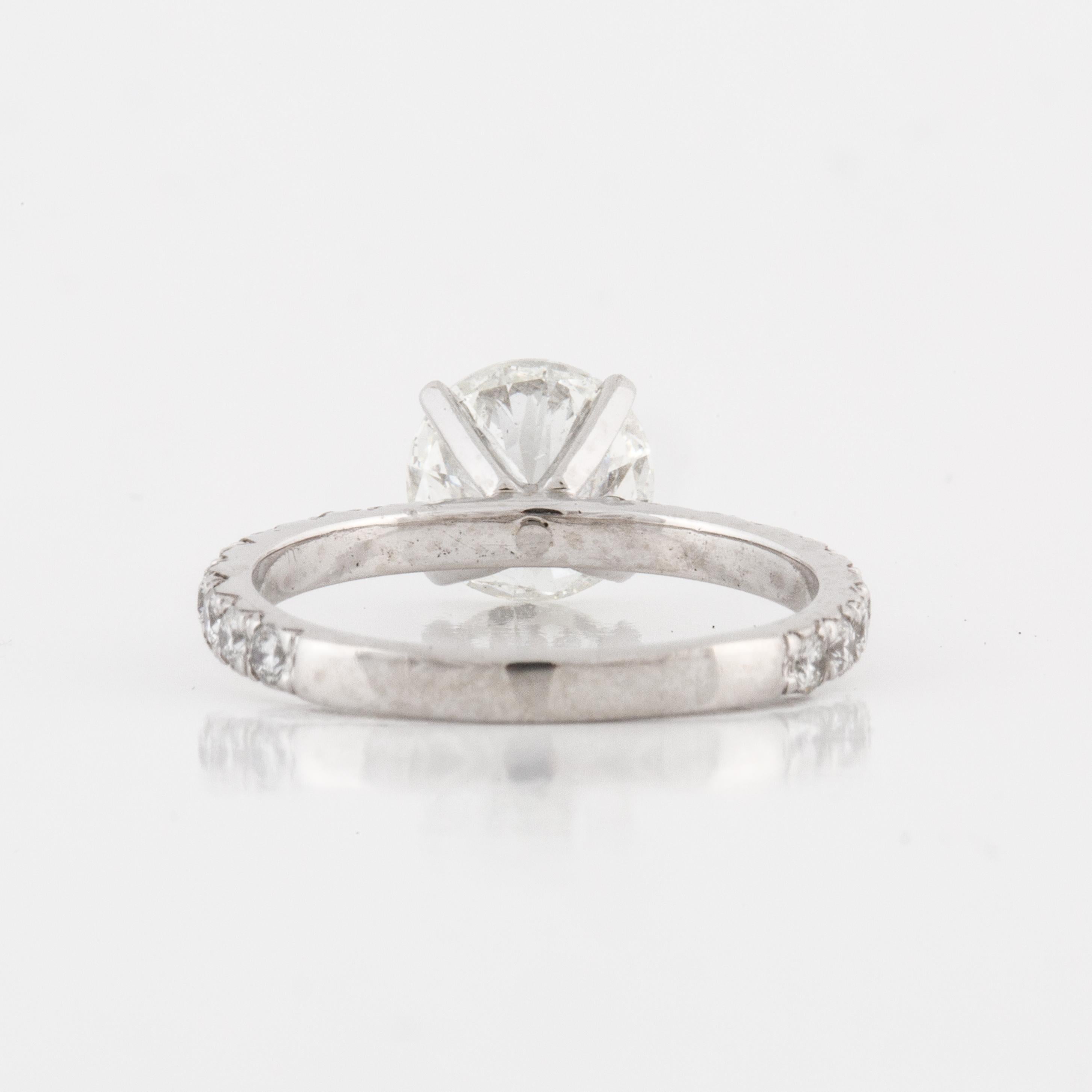 Women's or Men's GIA Certified 1.08 Carat Diamond Solitaire Ring