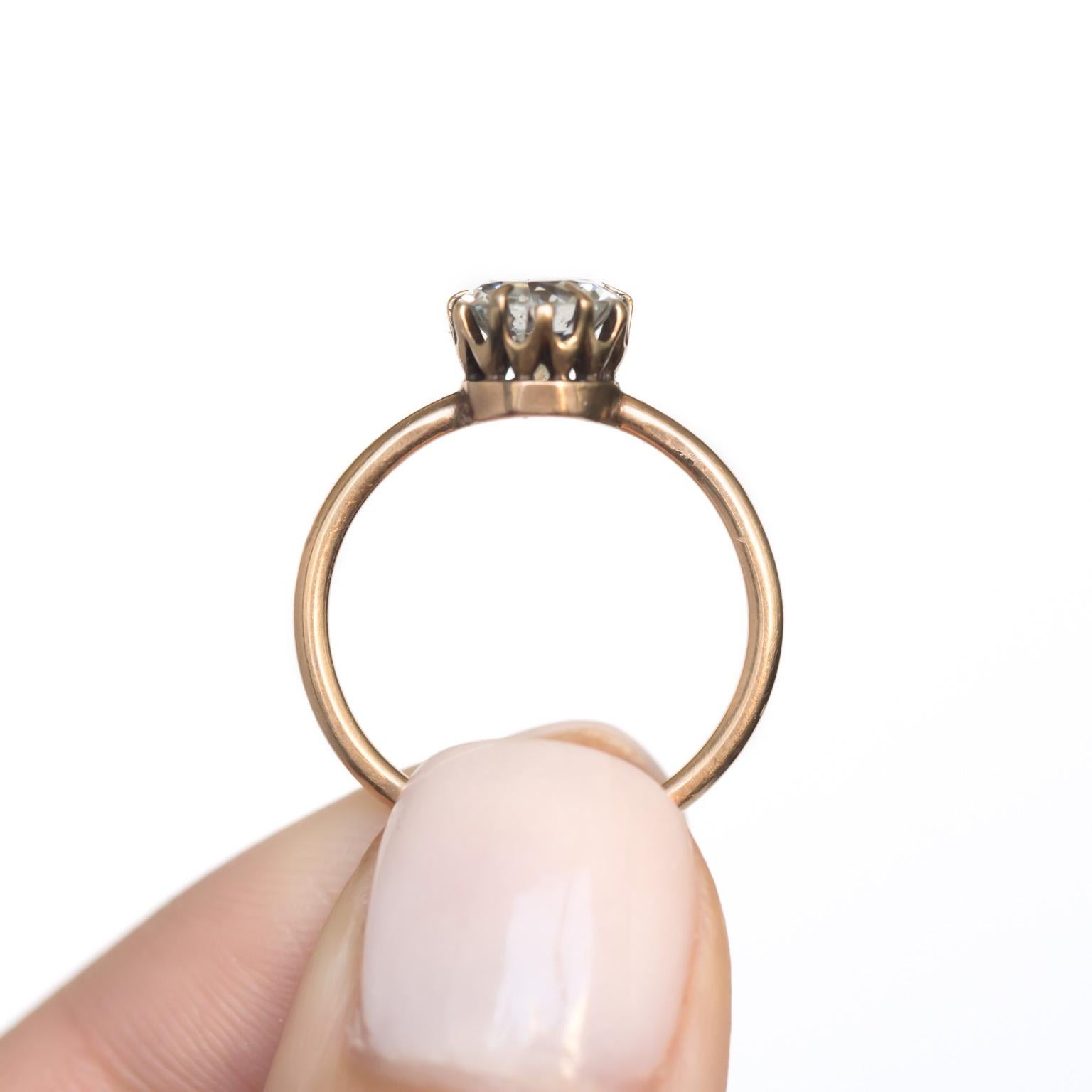 GIA Certified 1.08 Carat Diamond Yellow Gold Engagement Ring In Good Condition In Atlanta, GA