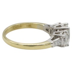 GIA Certified 1.08 Carat Natural Oval Three-Stone Diamond Engagement Ring
