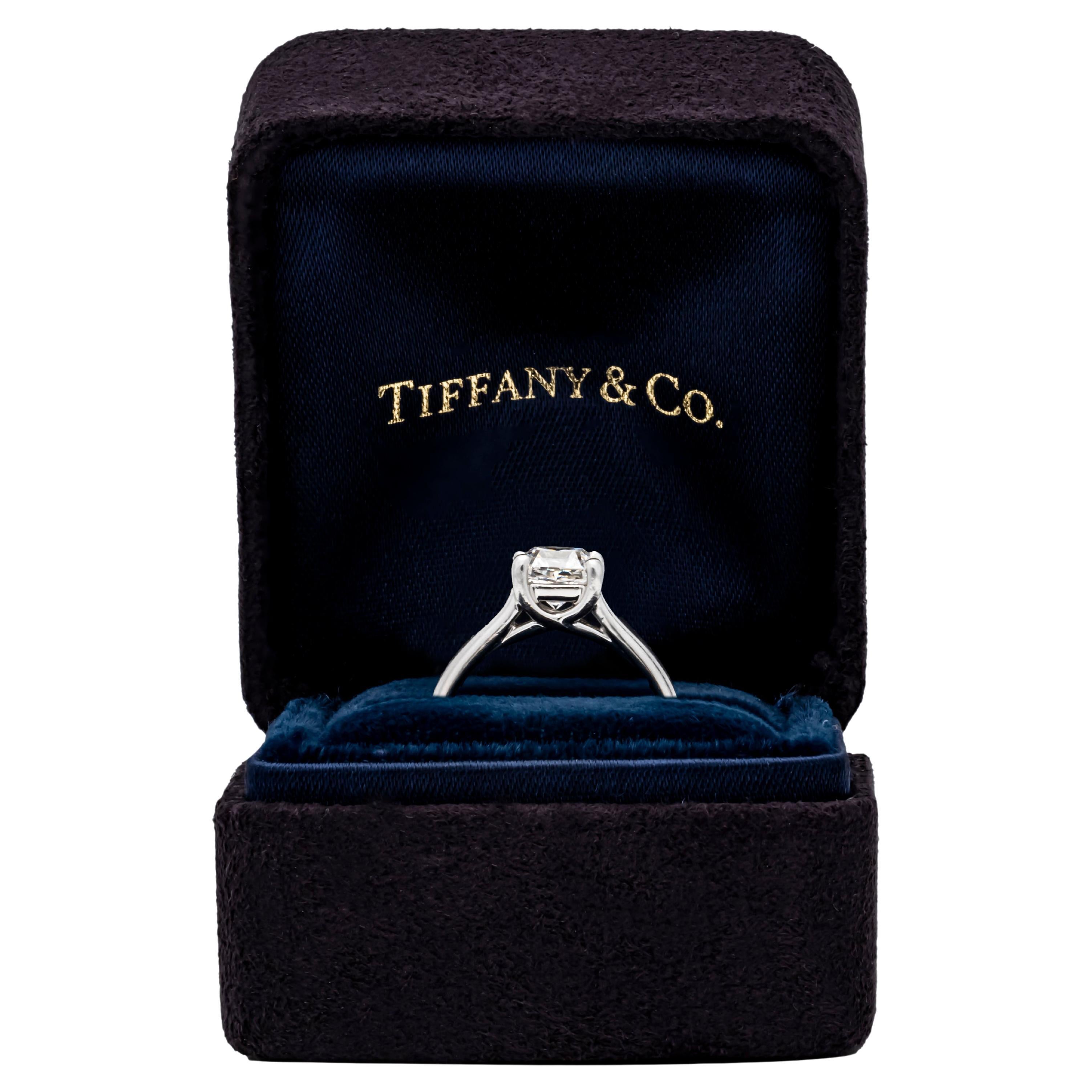 GIA Certified 1.08 Carats Radiant Cut Diamond Solitaire Engagement Ring by T&Co. For Sale 1