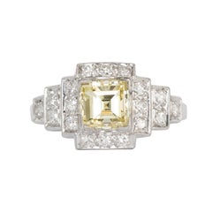 Antique GIA Certified 1.09 Carat Diamond Engagement Ring