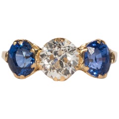 Bague de fiançailles en or jaune avec diamants de 1,09 carat certifiés GIA