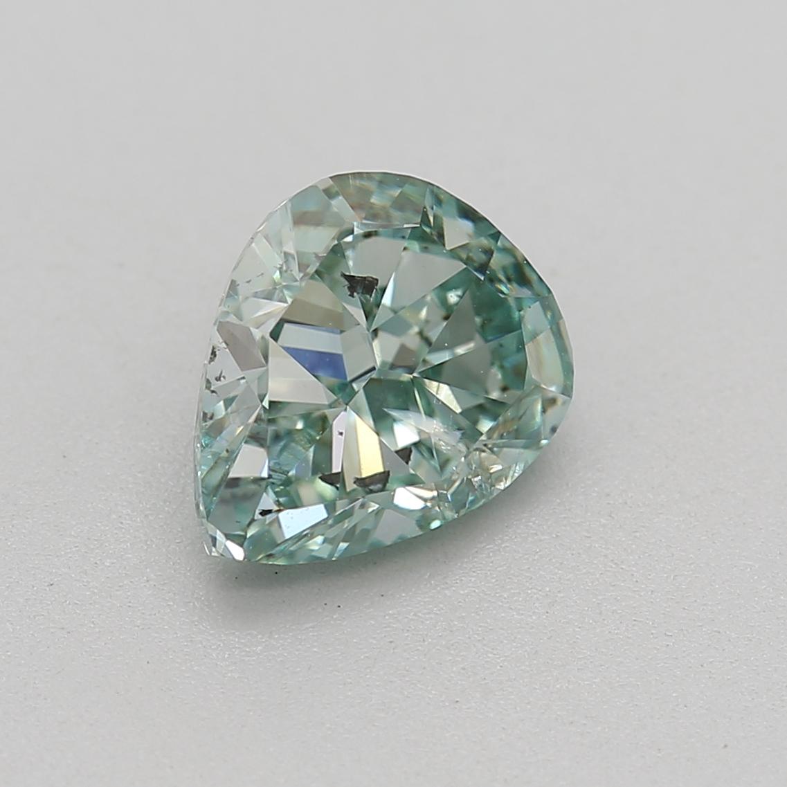 Certificate: GIA 
Report Number: 7448760913
Shape And Cut: Pear
Carat Weight: 1.09 carat
Measurements: 7.12 x 5.86 x 3.48 mm
Color Grade: Fancy Deep Bluish Green 

FEATURES OF THE DIAMOND:

This fancy light bluish green diamond is a rare and