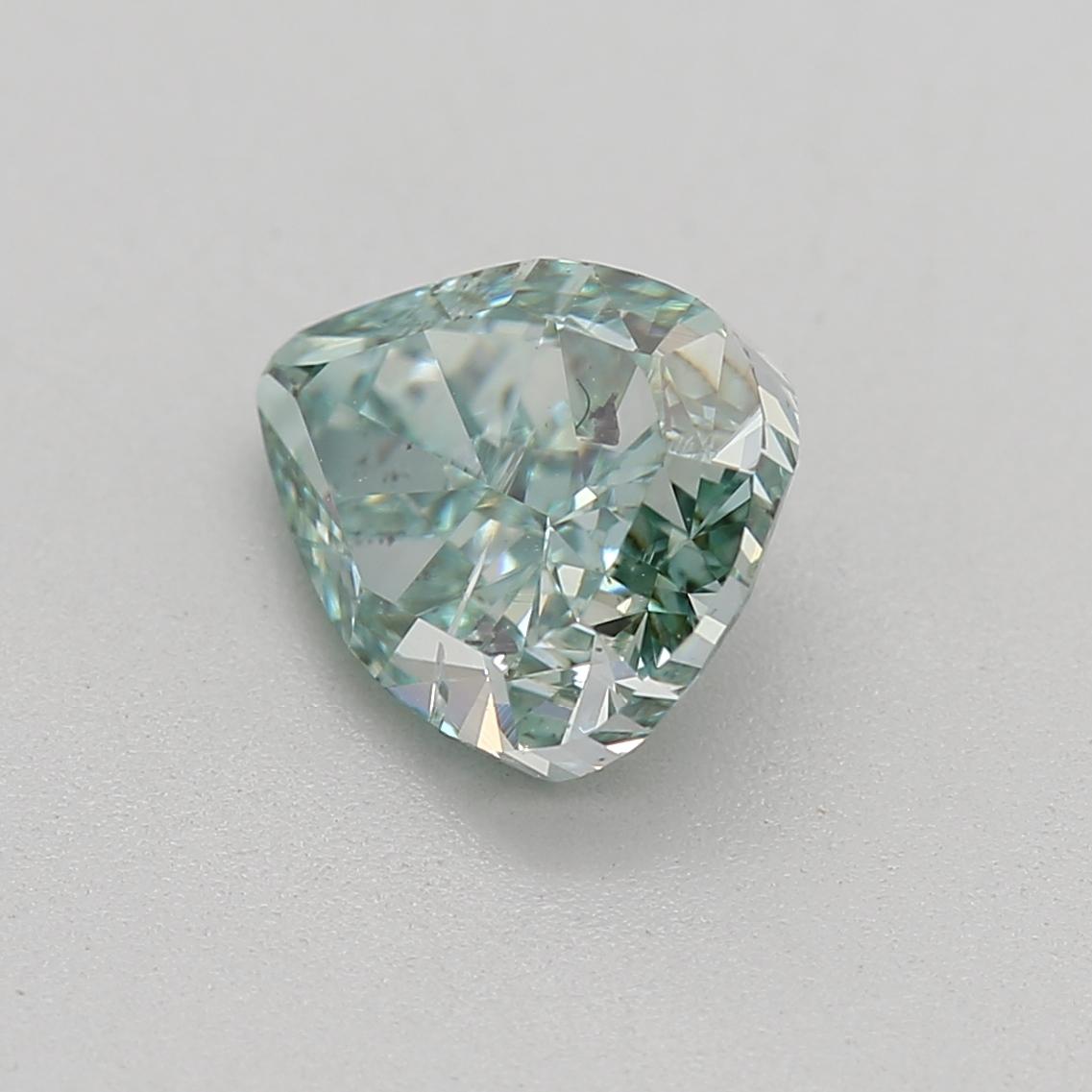Women's or Men's GIA Certified 1.09 Carat Fancy Deep Bluish Green I1 Clarity Diamond For Sale