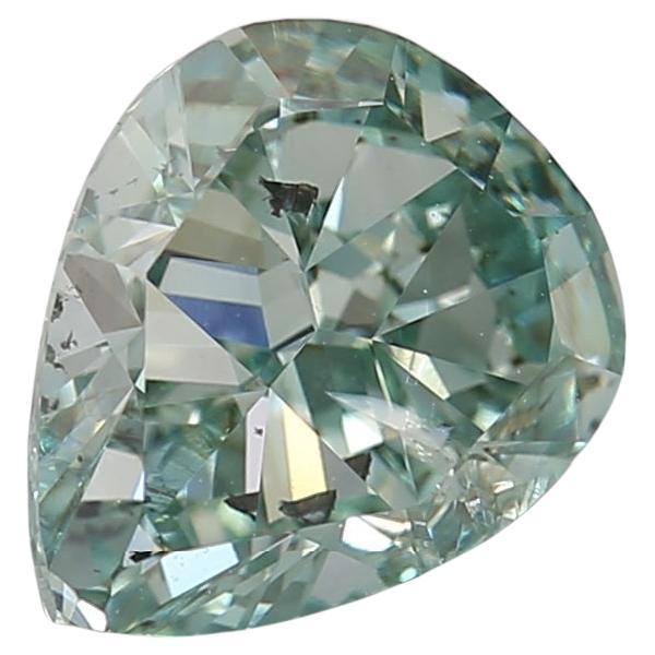 GIA Certified 1.09 Carat Fancy Deep Bluish Green I1 Clarity Diamond For Sale