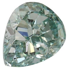Diamante certificado por el GIA de 1,09 quilates de color verde azulado profundo I1 de pureza