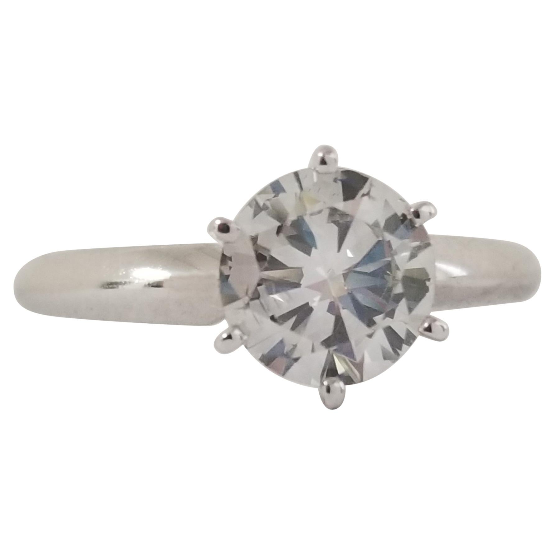GIA 1.09 Carat Natural Fancy Gray Round Diamond Ring 14k White Gold For Sale
