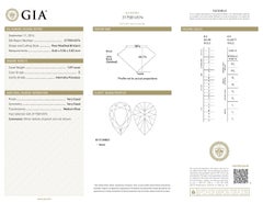 GIA Certified 1.09 Carat Pear Shape Cut Loose Diamond E / IF