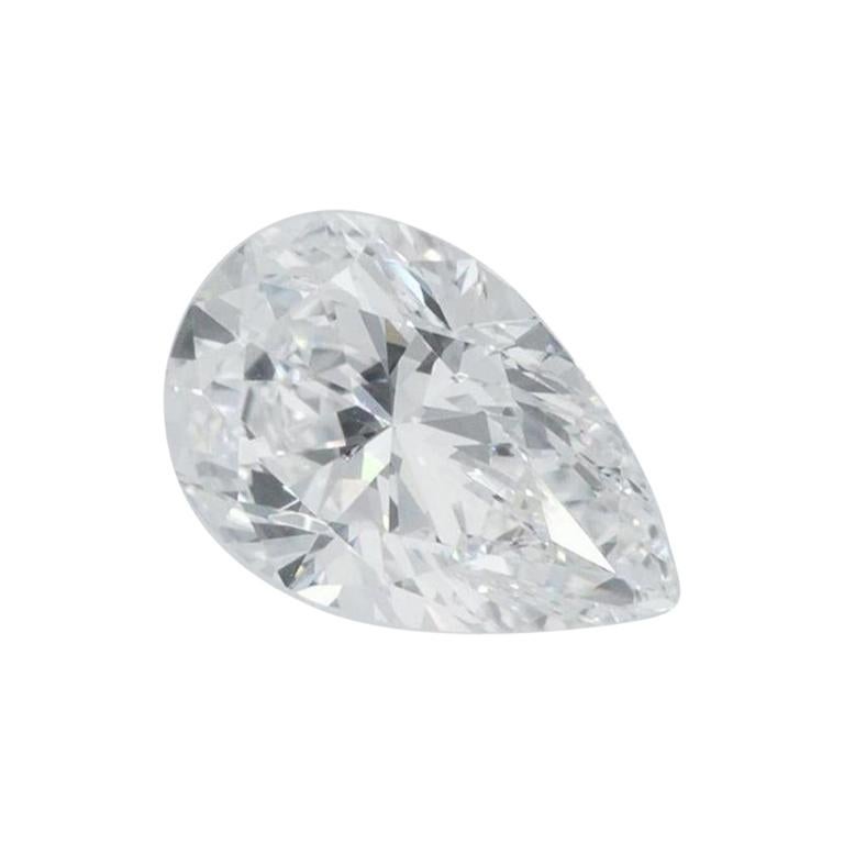Diamant non serti en forme de poire de 1,09 carat, certifié GIA, E / IF