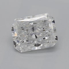 GIA Certified 1.09 Carat Radiant Halo Curved Bypass Platinum Diamond Ring