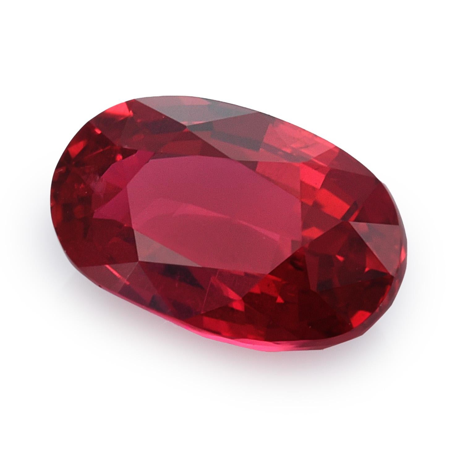 Mixed Cut GIA Certified 1.09 Carats Unheated Mozambique Ruby For Sale