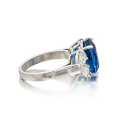 GIA Certified 10.94 Carat Kashmir Blue Sapphire Diamond Ring