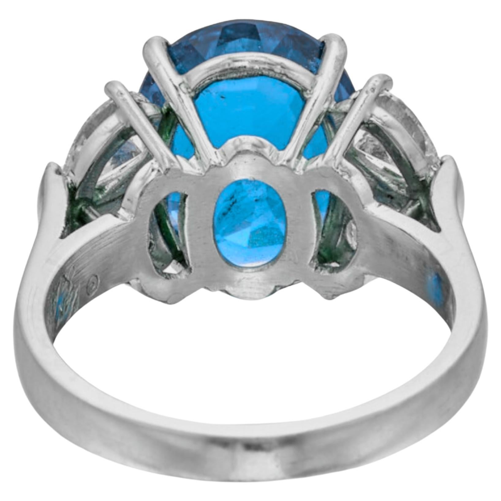 GIA zertifizierter 10,94 Karat Kaschmir Blauer Saphir Diamant Ring (Zeitgenössisch) im Angebot