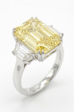 GIA Certified 10.96 Carat Natural Fancy Yellow Diamond Ring
