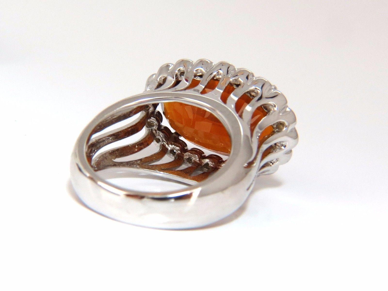 Women's or Men's GIA Certified 10.98 Carat Natural Mandarine Citirne Diamond Ring 14 Karat