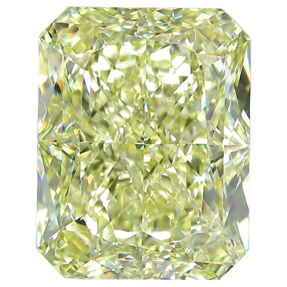GIA Certified 10ct Fancy Yellow Radiant VVS1 Loose or Set in Solitaire Ring For Sale
