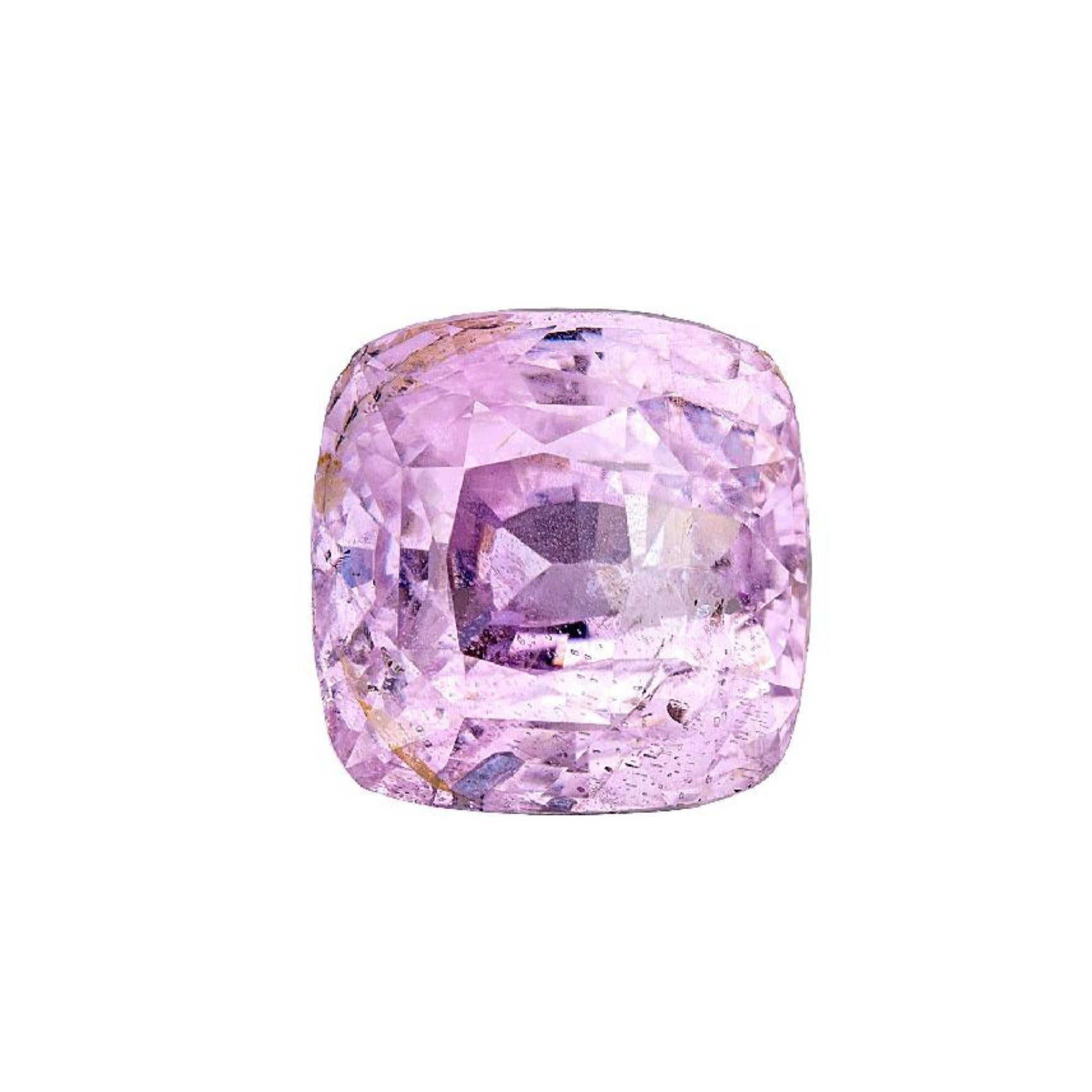 GIA Certified 11 Carat Bubble Gum Pink Sapphire Cushion Cut Ceylon Loose Stone (pierre de Ceylan taillée en coussin) Bon état - En vente à Miami, FL