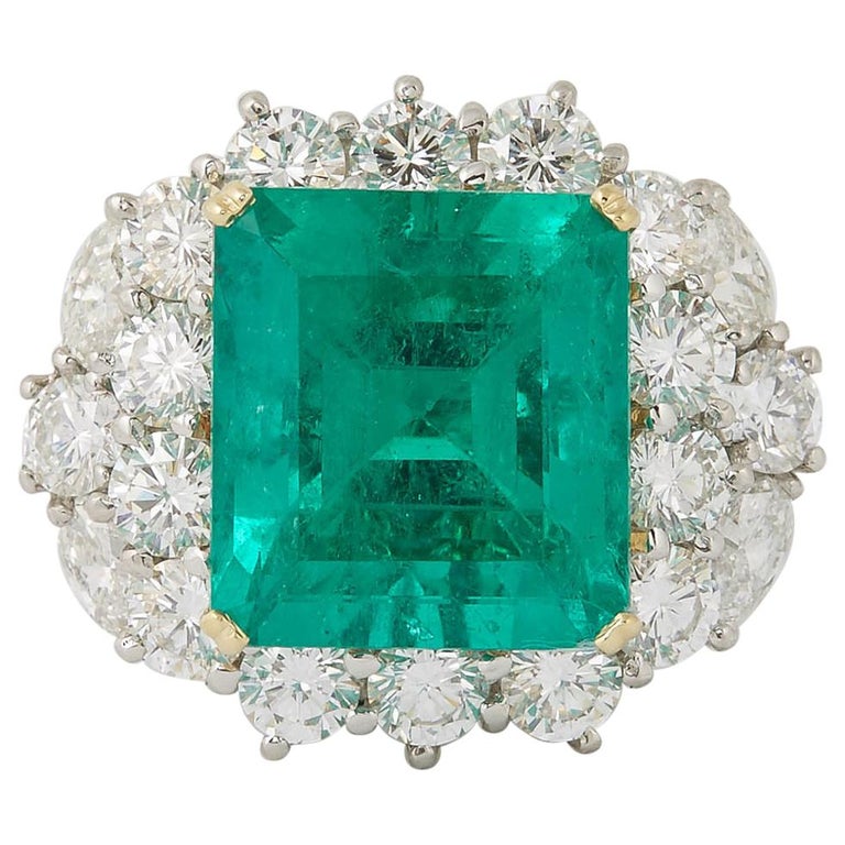 GIA Certified 11 Carat Colombian Emerald and Diamond Ring For Sale at  1stDibs | 11 carat emerald price, colombian emeralds international, 11  carat diamond price