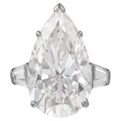 GIA Certified 7 Carat Pear Cut Diamond Ring