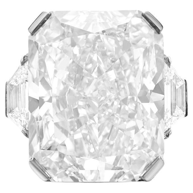 GIA Certified 11 Carat Radiant Cut Diamond Platinum Ring