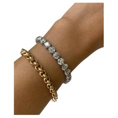 GIA Certified 11 Carat Round Brilliant Cut Diamond Tennis Bracelet