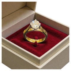 GIA Certified 1.10 Carat D Flawless Round Brilliant Hidden Halo Ring 18K Gold (Bague Halo en or 18K)
