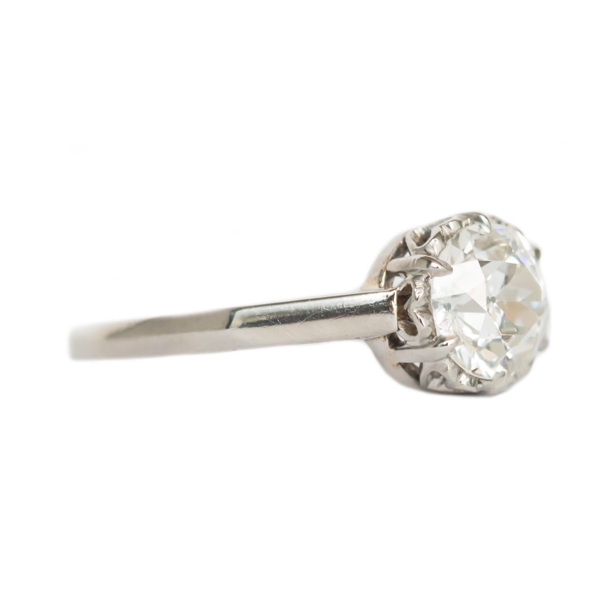 GIA-zertifizierter 1,10 Karat Diamant-Platin-Verlobungsring (Art déco) im Angebot