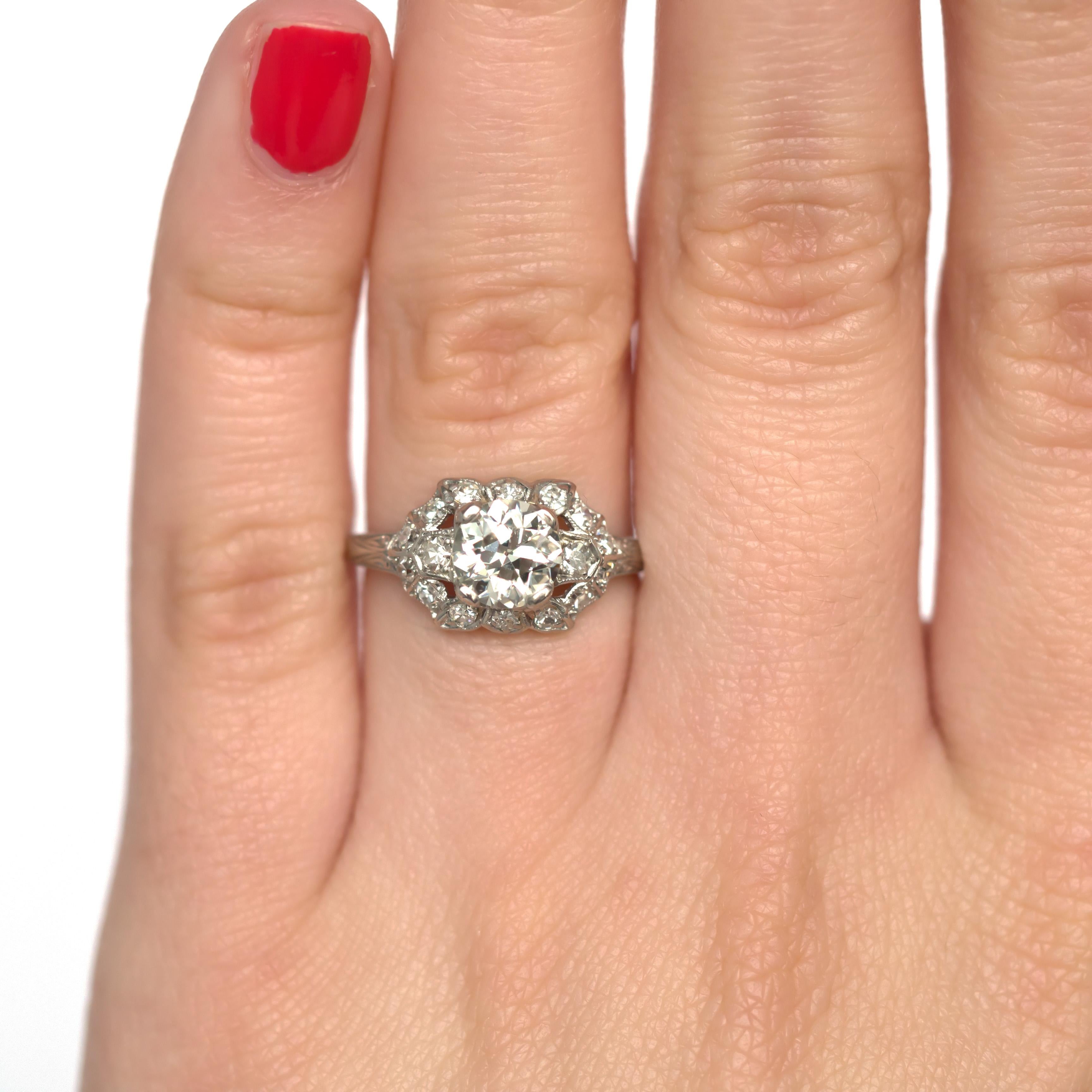 Bague de fiançailles en platine avec diamant de 1,10 carat certifié par le GIA Unisexe en vente