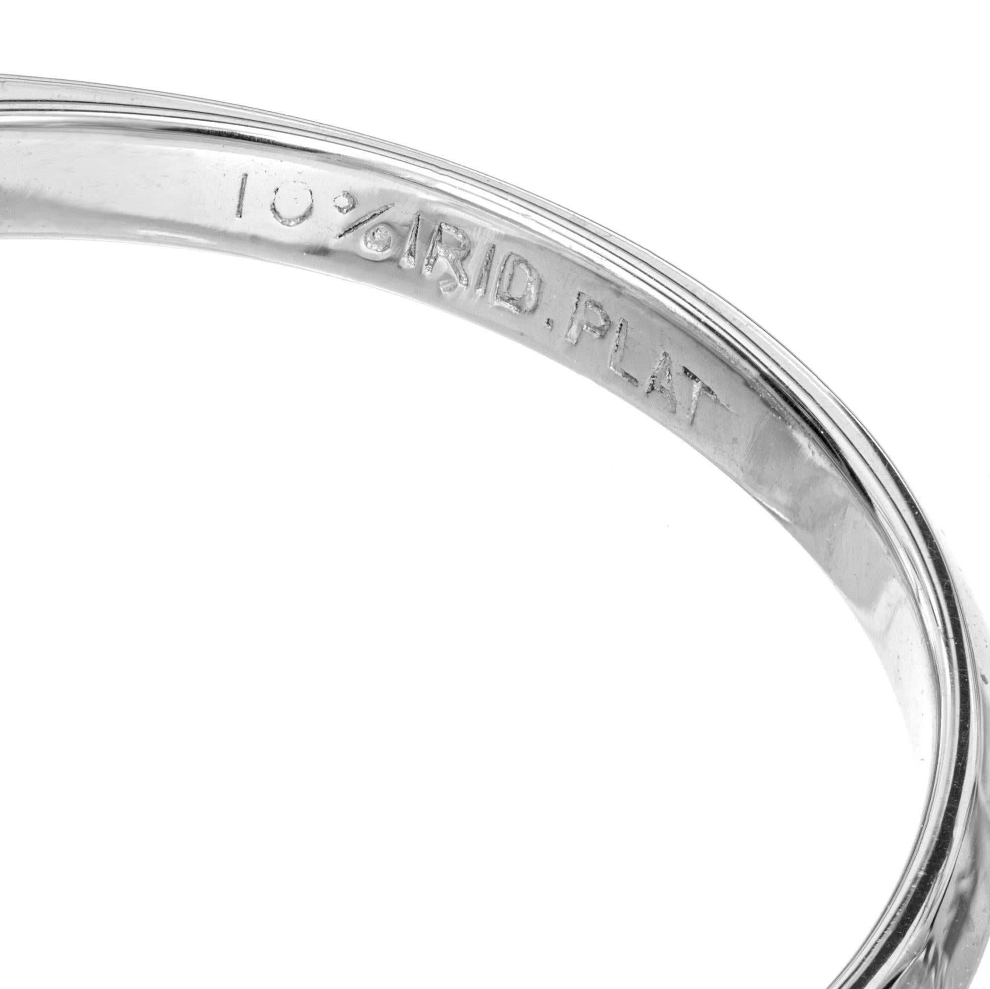 Bague de fiançailles en platine avec diamant de 1,10 carat certifié par le GIA en vente 2